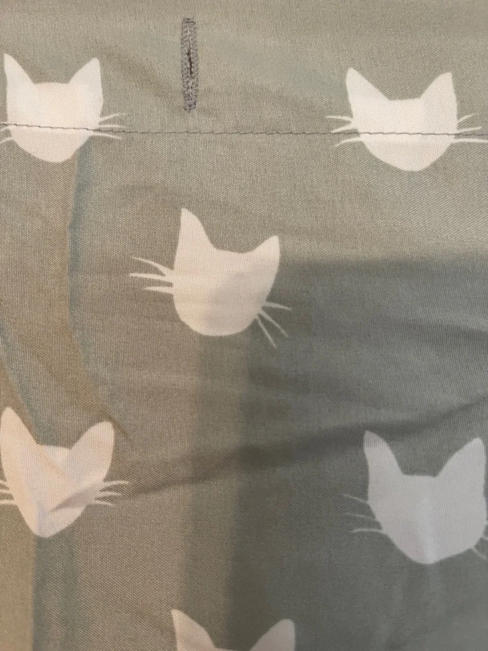NEW Cat Pattern Fabric Shower Curtain and Hooks